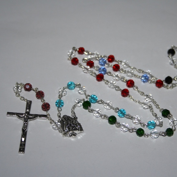 Vintage Jewelry - Vintage pro life rosary Catholic Cross
